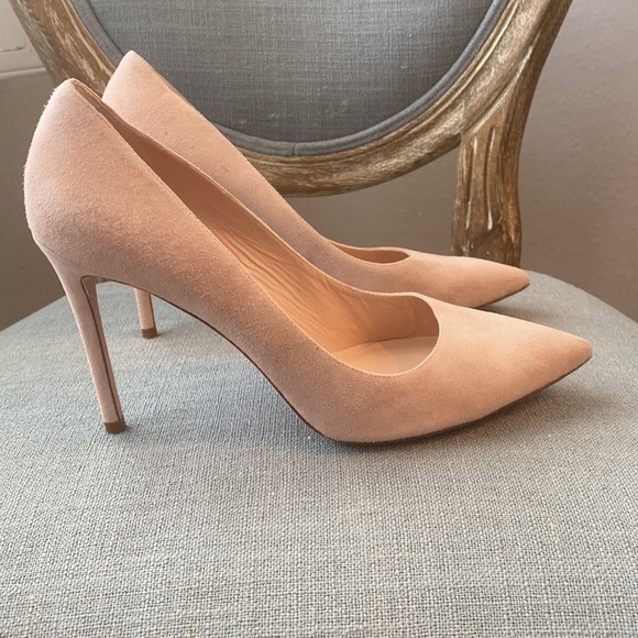 Stuart Weitzman 100mm Pink Suede Pumps Size 9 1/2 - Picture 4 of 13